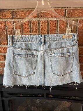 Revolve Denim Mini Skirt with Raw Hem